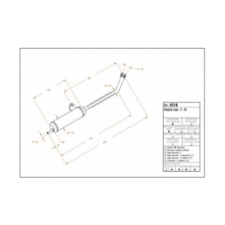 Marmitta Sito per Piaggio Ciao - P - PX - cod. 0218