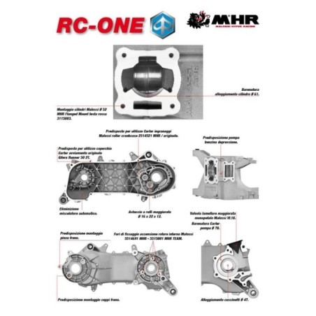 Carter Motore Completo Malossi 5715845 per Gilera Runner 50