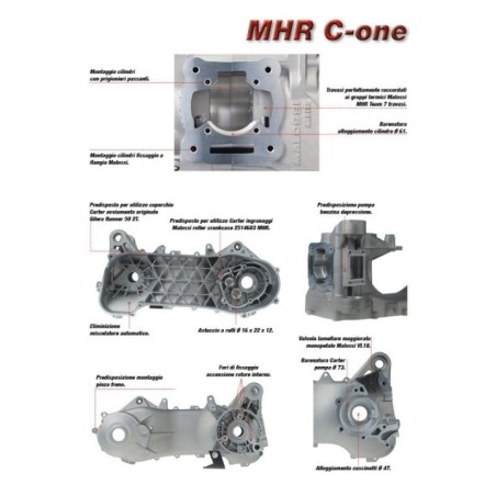 Carter Motore Completo Malossi 5716654 per Malaguti F12