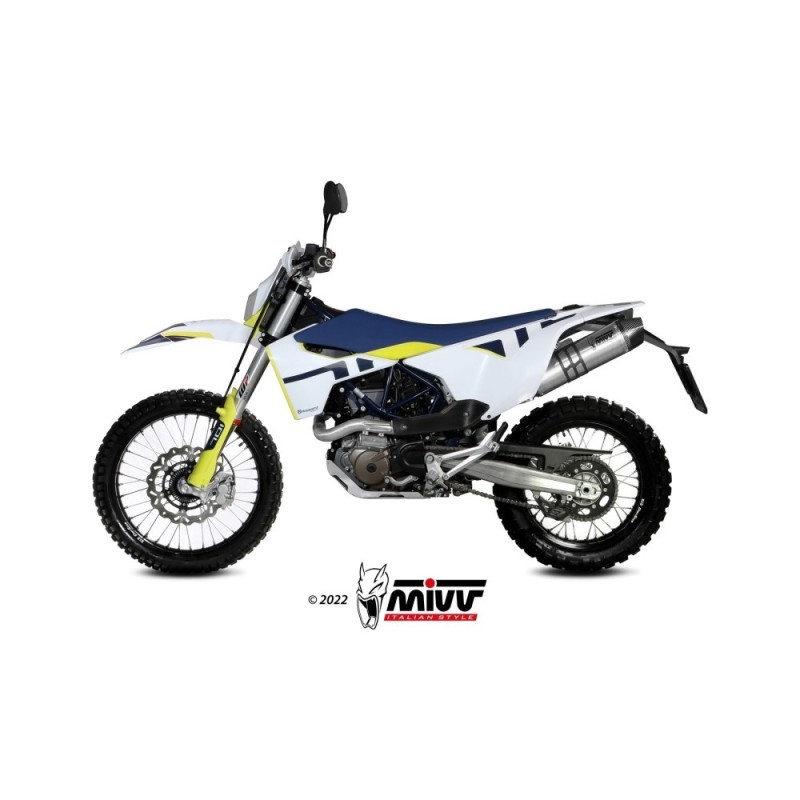 Terminale di Scarico Marmitta STR1 Inox Mivv per Husqvarna