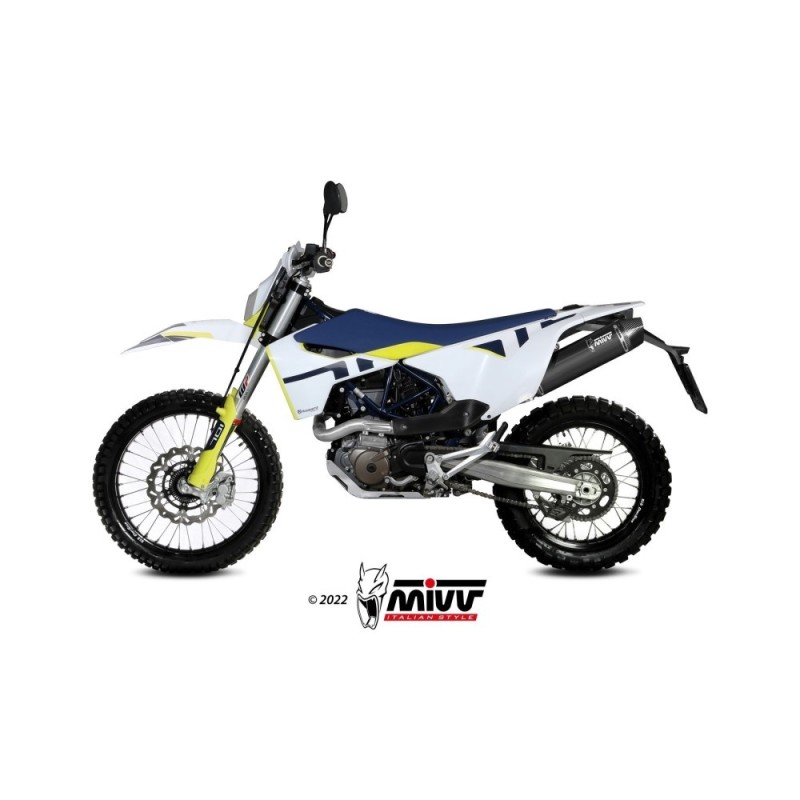 Terminale di Scarico Marmitta STR1 Nero Mivv per Husqvarna
