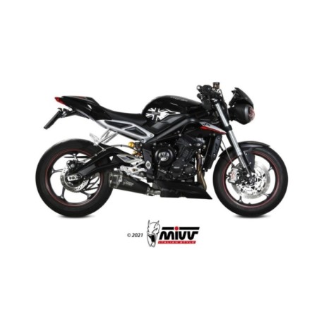 Terminale di Scarico MIVV T.019.LDRB per Triumph Street