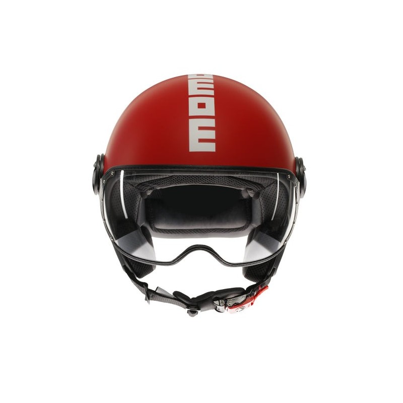 Casco MOMO Design FGTR CLASSIC Candy Rosso opaco / bianco E2206