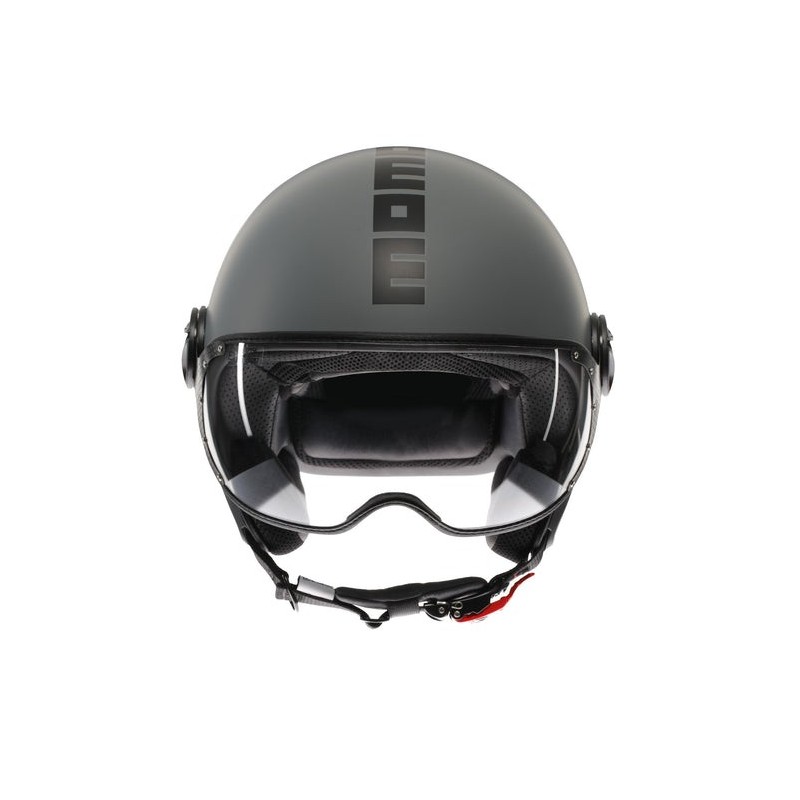Casco MOMO Design FGTR CLASSIC Mono Grigio opaco / nero E2206