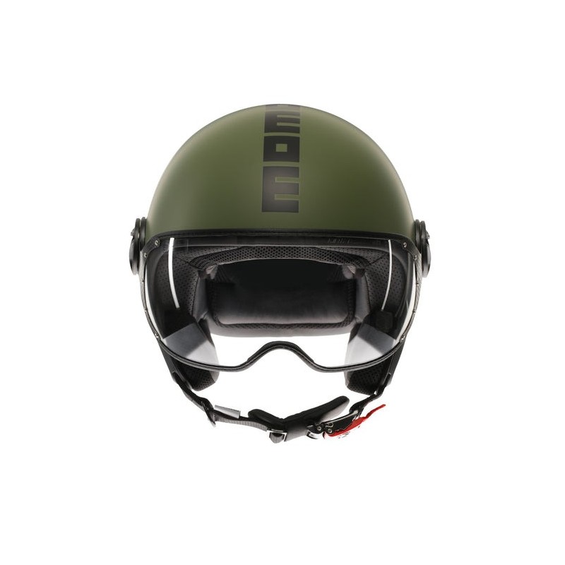Casco MOMO Design FGTR CLASSIC Mono Verde militare opaco / nero E2206