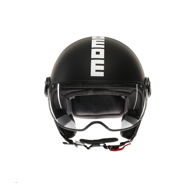 Casco MOMO Design FGTR CLASSIC Mono Nero opaco / bianco E2206