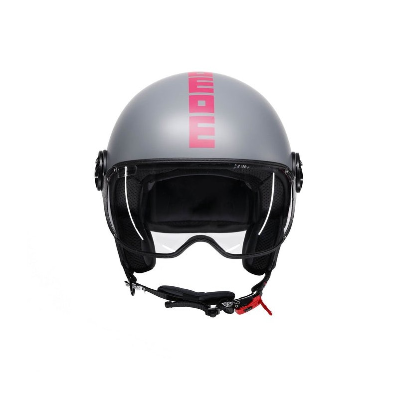 Casco MOMO Design FGTR CLASSIC Fluo Grigio opaco / fucsia E2206