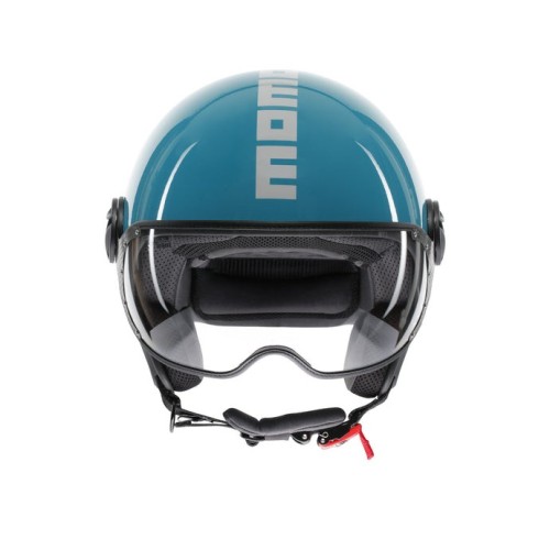 Casco MOMO Design FGTR CLASSIC Candy Blu lago / bianco E2206