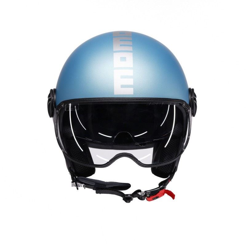 Casco MOMO Design FGTR EVO Mono Blu primavera opaco / silver E2206