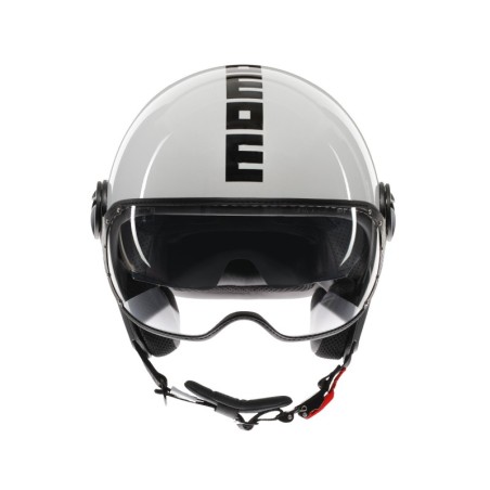 Casco MOMO Design FGTR EVO Mono Bianco quarzo lucido / nero E2206