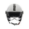 Casco MOMO Design FGTR EVO Mono Bianco quarzo lucido / nero E2206