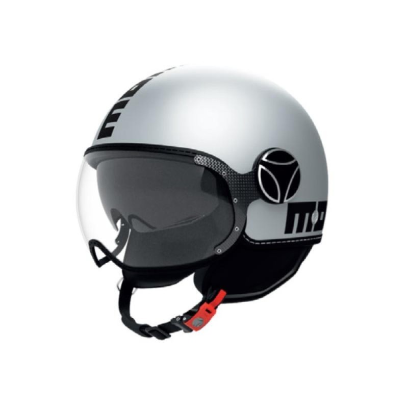 Casco MOMO Design FGTR EVO Mono Grigio opaco / ceruleo argento E2206