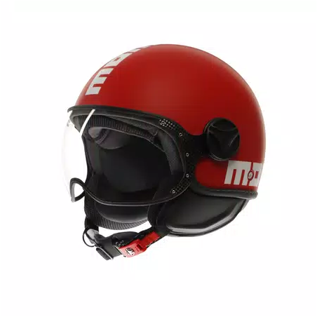 Casco MOMO Design FGTR CLASSIC Candy Rosso opaco / bianco E2206