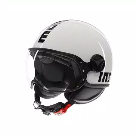 Casco MOMO Design FGTR CLASSIC Mono Bianco lucido / nero E2206