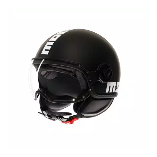 Casco MOMO Design FGTR CLASSIC Mono Nero opaco / bianco E2206