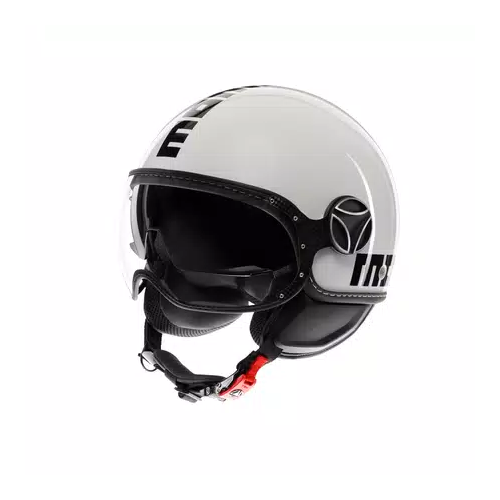 Casco MOMO Design FGTR EVO Mono Bianco quarzo lucido / nero E2206