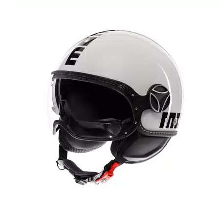 Casco MOMO Design FGTR EVO Mono Bianco quarzo lucido / nero E2206