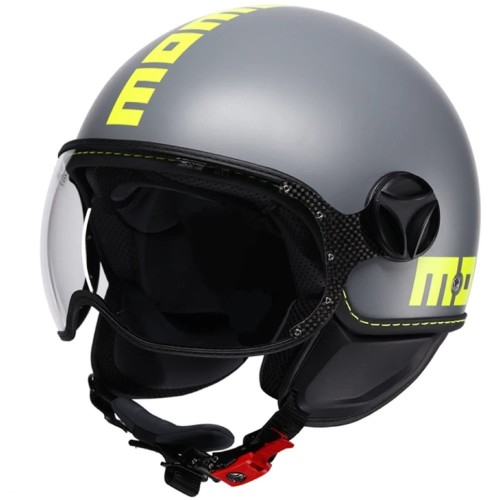Casco MOMO Design FGTR CLASSIC Fluo Grigio opaco / giallo fluo E2206