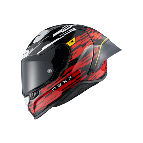 Casco Integrale NEXX X.R3R Glitch Racer Red White ECE 22.06