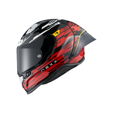Casco Integrale NEXX X.R3R Glitch Racer Red White ECE 22.06
