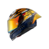 Casco Integrale NEXX X.R3R Glitch Racer Orange Blue ECE 22.06