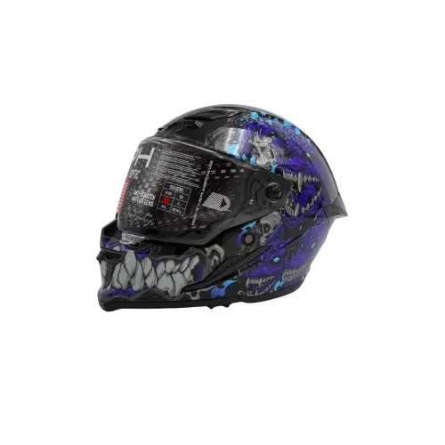 Casco integrale MPH Blade Gate Keeper Nero lucido/Blu/Viola ECE 22.06 - immagine prodotto 2