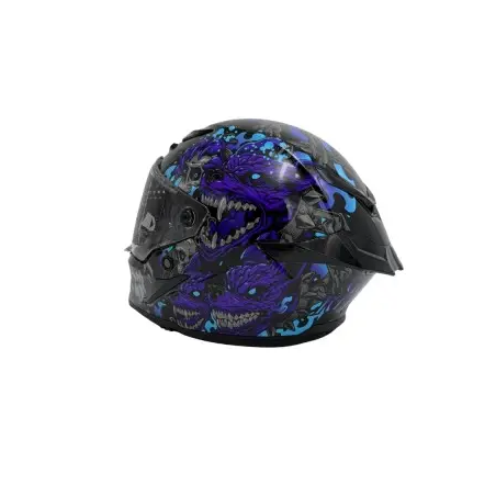 Casco integrale MPH Blade Gate Keeper Nero lucido/Blu/Viola ECE 22.06 - immagine prodotto 3