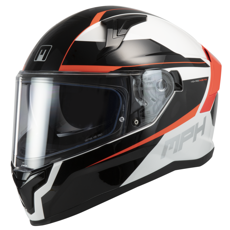 Casco integrale MPH Tiger Tiger Stream Bianco/Grigio/Rosso ECE 22.06 - immagine prodotto 1