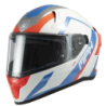 Casco integrale MPH Tiger Tiger Plumb Bianco/Blu/Rosso ECE 22.06 - immagine prodotto 1
