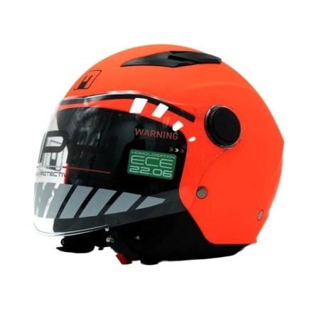 Casco jet junior MPH Play Arancione fluo lucido ECE 22.06