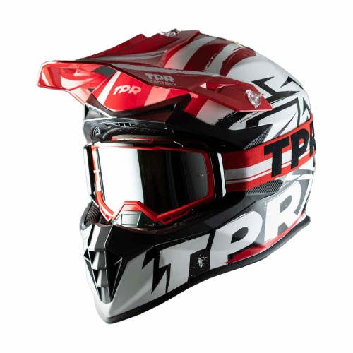 Casco enduro MPH Jumper Tpr Factory Bianco/Nero/Rosso ECE 22.06