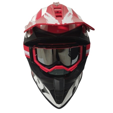 Casco enduro MPH Jumper Tpr Factory Bianco/Nero/Rosso ECE 22.06