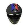 Casco jet trasformabile MPH Harrier Cuby Nero opaco/Rosso/Blu ECE 22.0