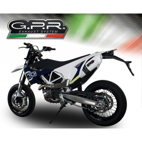 Scarico GPR Albus Evo4 per Husqvarna Supermoto 701 dal 2017 al 2020 omologato