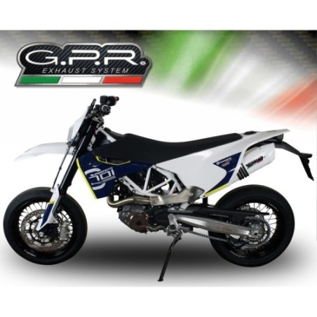 Scarico GPR Albus Evo4 per Husqvarna Supermoto 701 dal 2021 al 2024 omologato