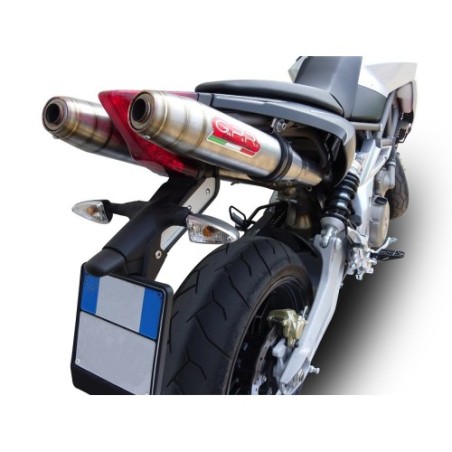 Scarico GPR Deeptone Inox per Aprilia Shiver 750 Gt dal 2007 al 2016 racing
