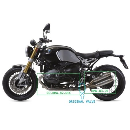 Scarico GPR Deeptone Inox per BMW R Nine-T 1200 -Pure -Racer -Scrambler -Urban G-S dal 2013 al 2016 omologato