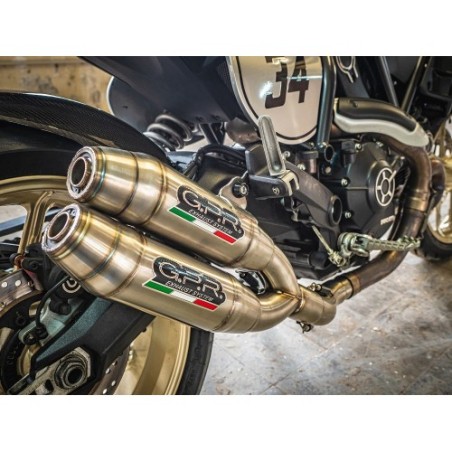 Scarico GPR Deeptone Inox per Ducati Scrambler 800 dal 2017 al 2020 omologato