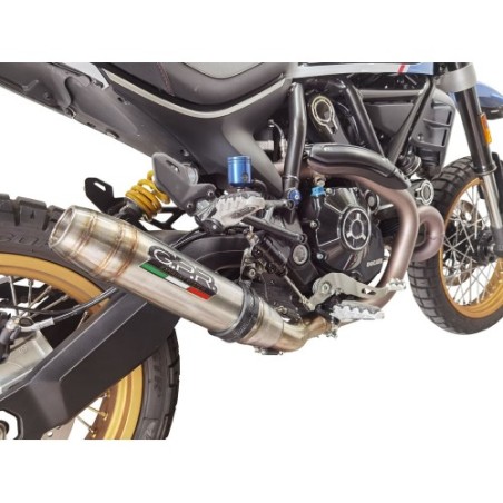 Scarico GPR Deeptone Inox per Ducati Scrambler 800 Icon -Icon Dark dal 2021 al 2022 omologato