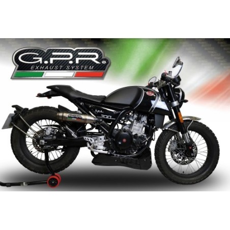 Scarico GPR Deeptone Inox per F.B. Mondial Hps 300 dal 2018 al 2021 omologato