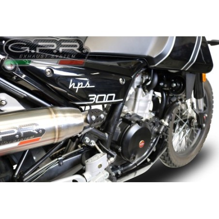 Scarico GPR Deeptone Inox per F.B. Mondial Hps 300 dal 2018 al 2021 omologato