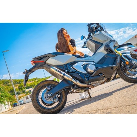 Scarico GPR Deeptone Inox per Honda X-Adv 750 dal 2021 al 2024 omologato