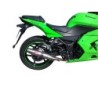 Scarico GPR Deeptone Inox per Kawasaki Ninja 250 R dal 2007 al 2016 omologato