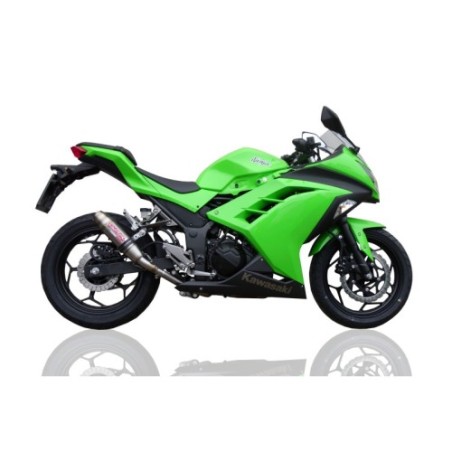 Scarico GPR Deeptone Inox per Kawasaki Ninja 300 R dal 2012 al 2017 omologato