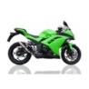 Scarico GPR Deeptone Inox per Kawasaki Ninja 300 R dal 2012 al 2017 omologato