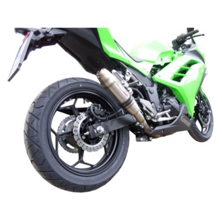 Scarico GPR Deeptone Inox per Kawasaki Ninja 300 R dal 2012 al 2017 omologato