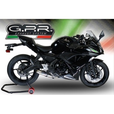 Scarico GPR Deeptone Inox per Kawasaki Ninja 650 dal 2017 al 2020 racing