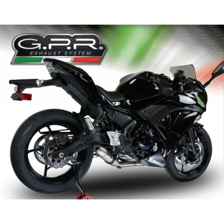 Scarico GPR Deeptone Inox per Kawasaki Ninja 650 dal 2017 al 2020 racing