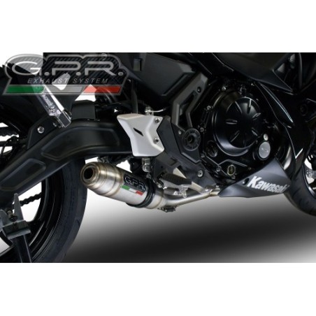 Scarico GPR Deeptone Inox per Kawasaki Ninja 650 dal 2017 al 2020 racing
