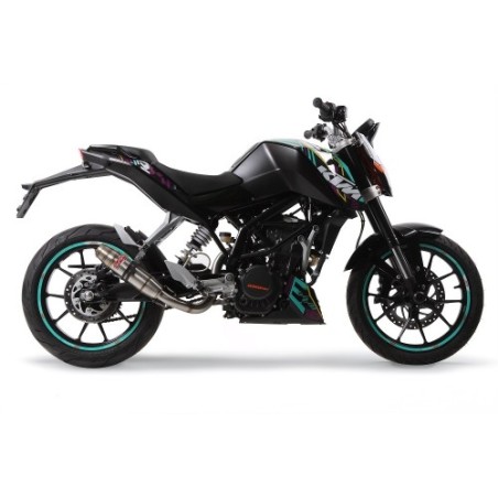 Scarico GPR Deeptone Inox per KTM Duke 200 dal 2012 al 2020 omologato